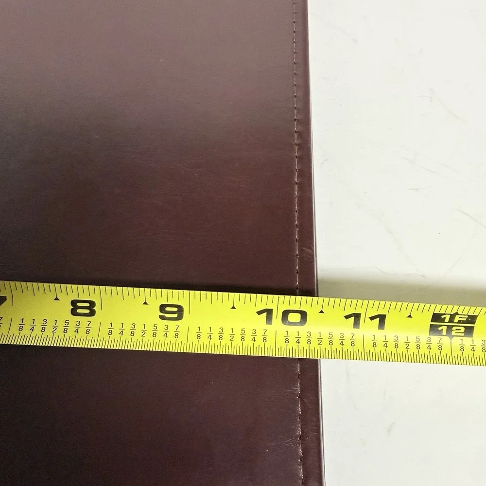 Vintage Cambridge 3 Ring Zipper Padfolio Portfolio Binder 13x10‎ Brown Organizer